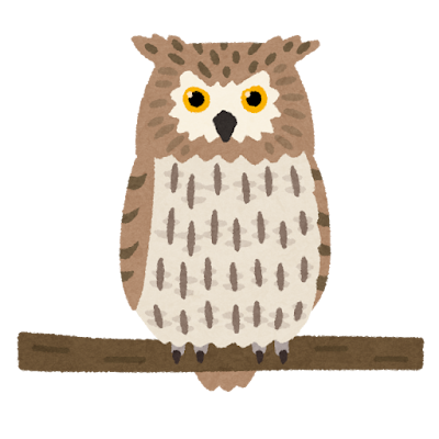 島ふくろうのイラスト